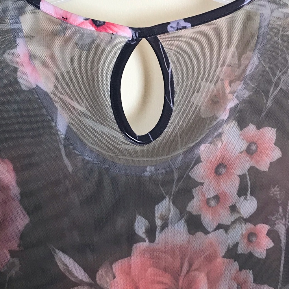 Love J sheer floral print long sleeve bodysuit - Picture 7 of 10
